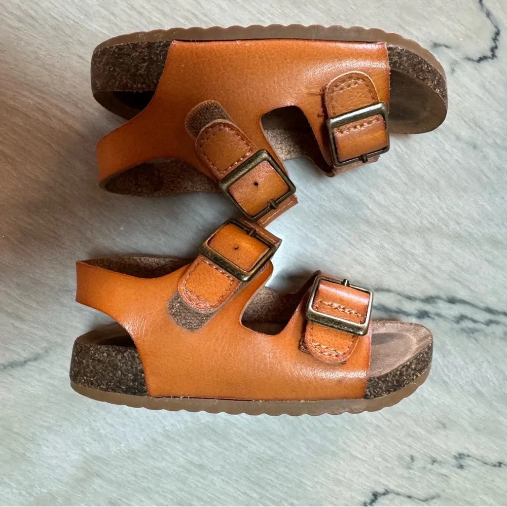 Toddler Strappy Brown Open Toe Sandals, Size 5 ⭐️3 for $20⭐️